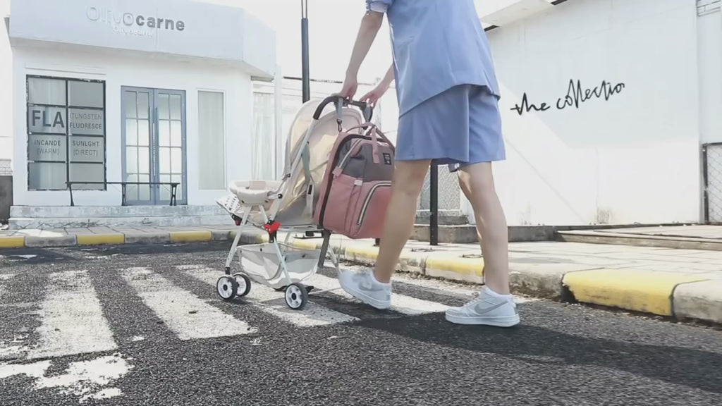 A smart 2-in-1 diaper backpack that transforms into a portable baby crib in seconds. Perfect for travel, outings, and busy UAE moms who want convenience without carrying extra gear.